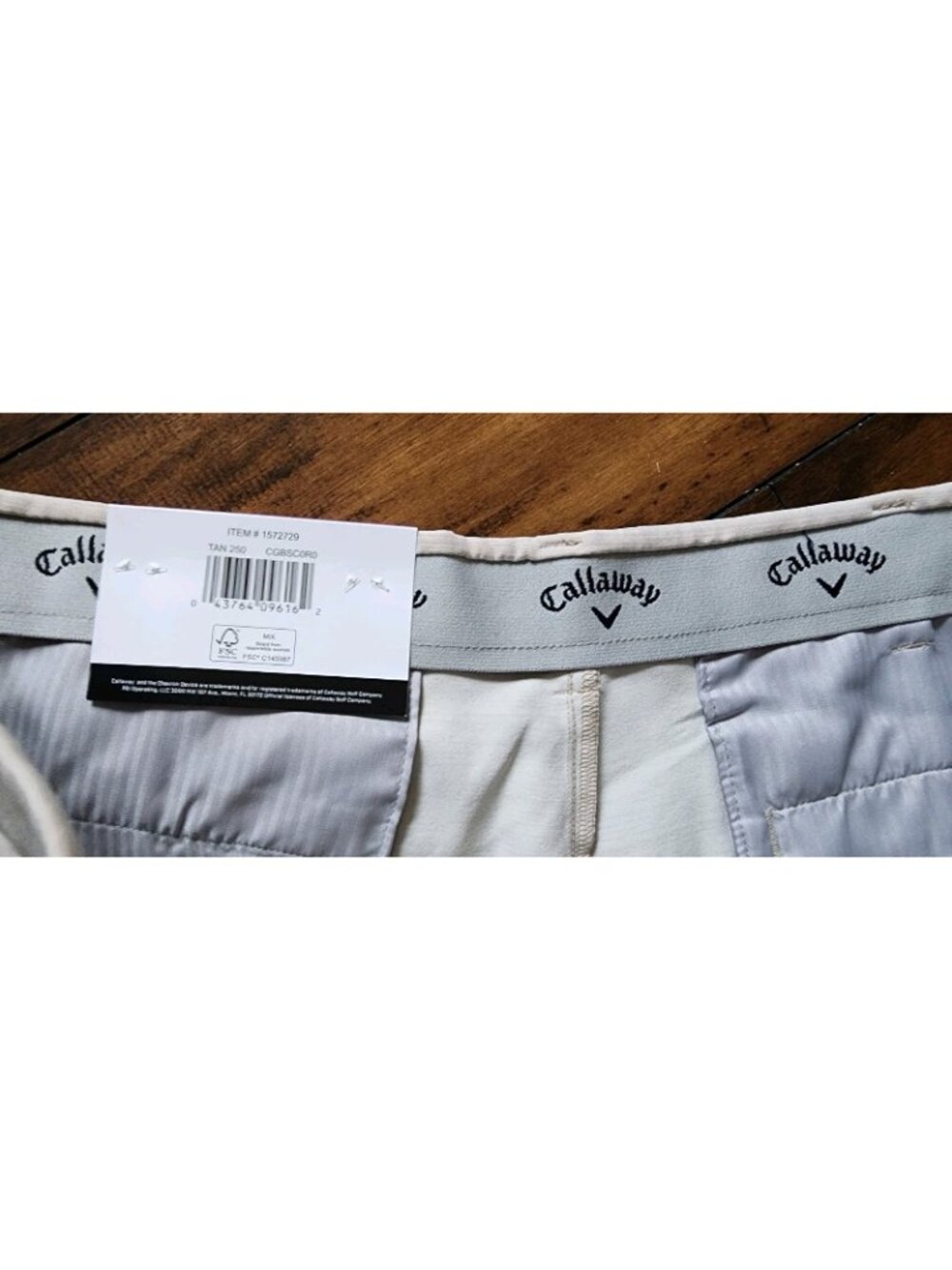 Callaway Shorts Mens 40 Beige Opti Dri Active 9" Casual Performance Golf NWT NEW - Picture 4 of 10